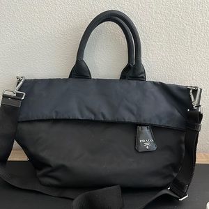 Authentic Prada Black Nylon Shoulder Bag